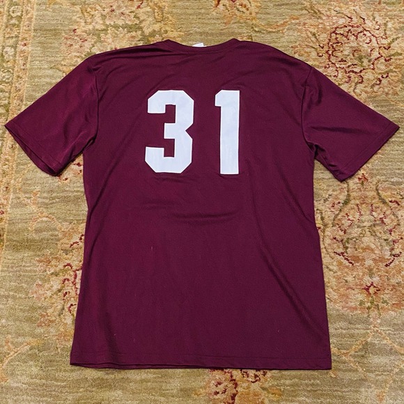 C2 Sport Mens Lacrosse Dri Fit Performance Maroon Tee Shirt - Picture 3 of 5